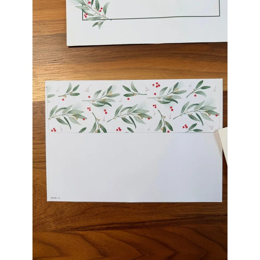 Hallmark Christmas Greeting Cards Set 13ct Mixed Green Gold Glitter Good